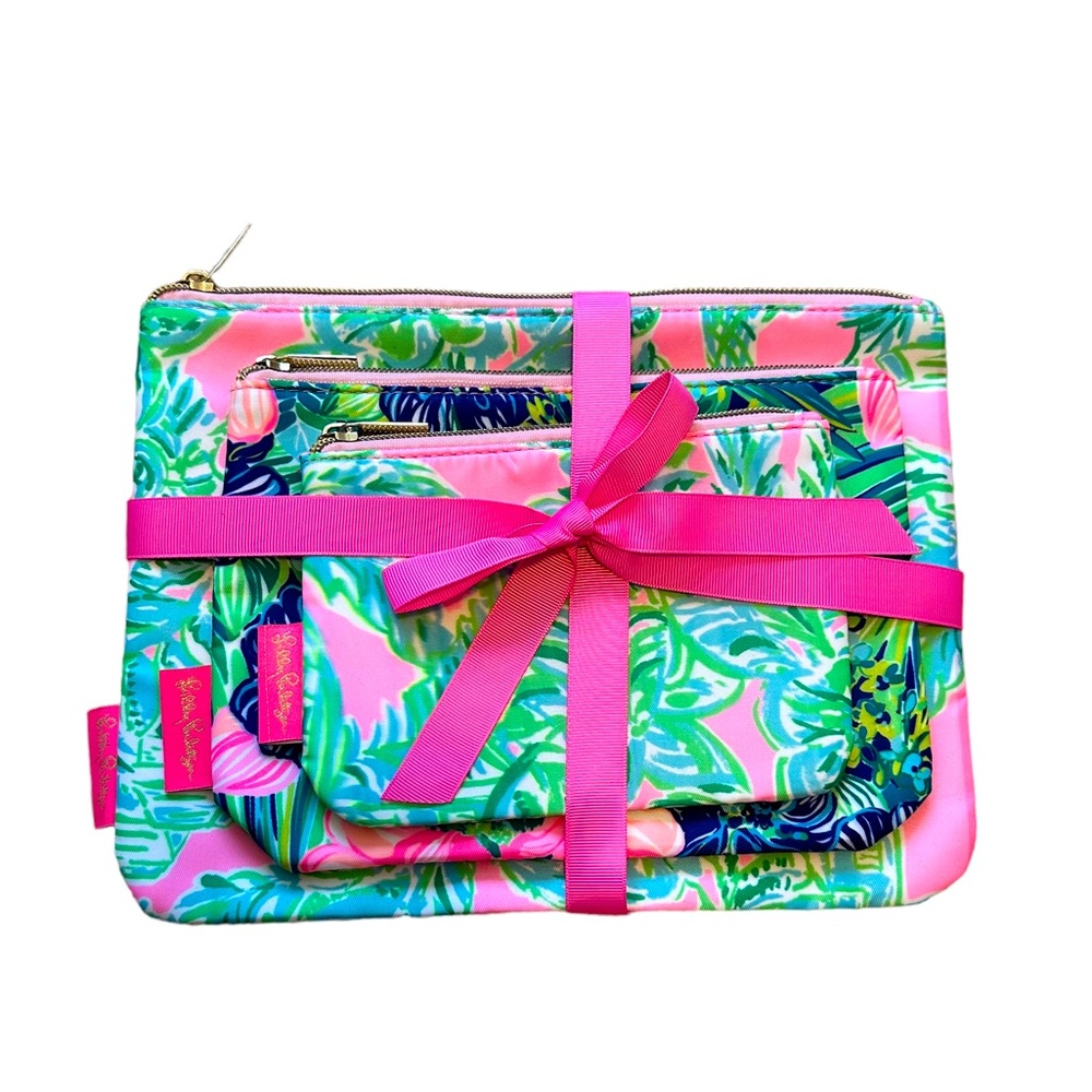 Lilly Pulitzer Triple Pouch Set NEW